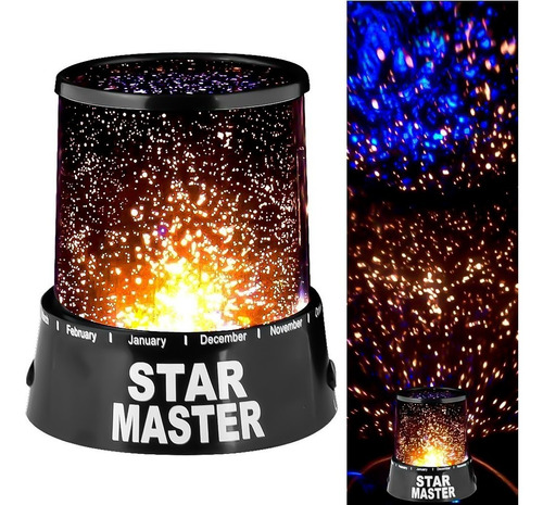 Luz Genérica Star master color negro con pantalla color oscura 12.5cm x 10cm x 10cm de diámetro