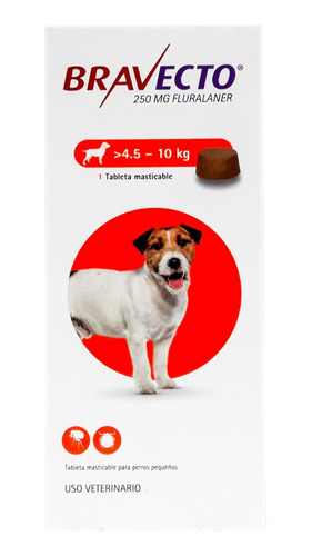 Bravecto Antiparasitario Perros De 4.1 A 10 Kg Tableta