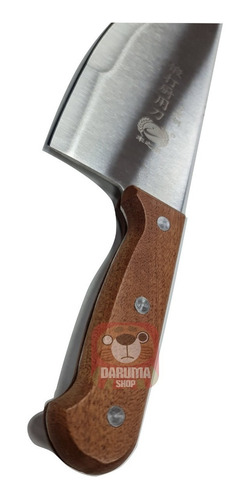 Imagen 3 de 5 de Cuchillo Hacha Cocina Acero Mango Madera Belgrano