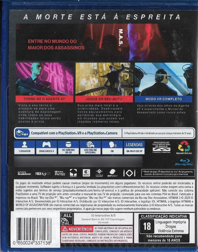 Hitman 3 - Ps4 - Novo E Lacrado!