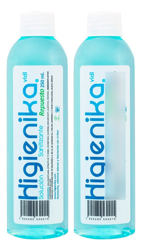 2 Pack Repuesto Espuma Jabón En Seco 250 Ml Higienika