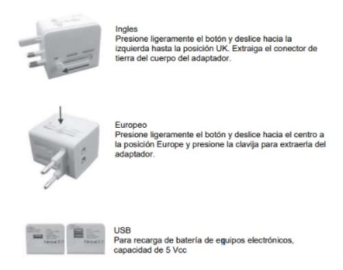 Adaptador De Voltaje Universal Para Viajes Internacionales,
