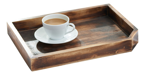 Mygift Bandeja Decorativa Vintage De Madera Quemada, Revist.