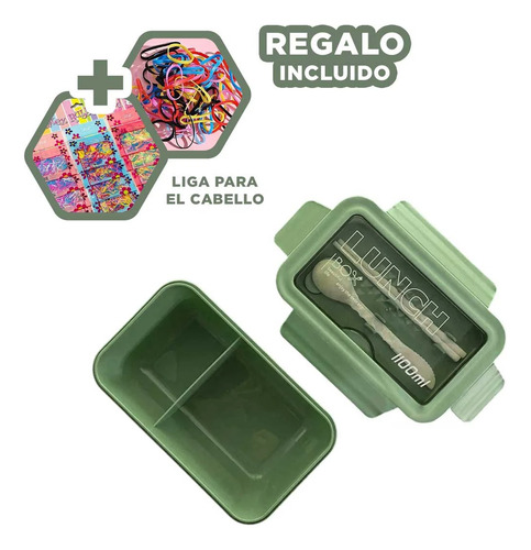 Pack4 Tupper 850ml Para Alimentos Frescos En Verde
