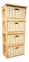 Comprar Canastero Mimbre Organizador 4 Cajones Canastos