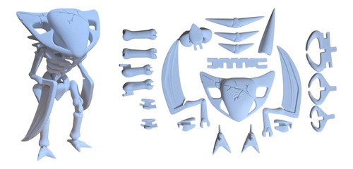 Fósil Para Armar Kabutops Pokemon - Puzzle Figura