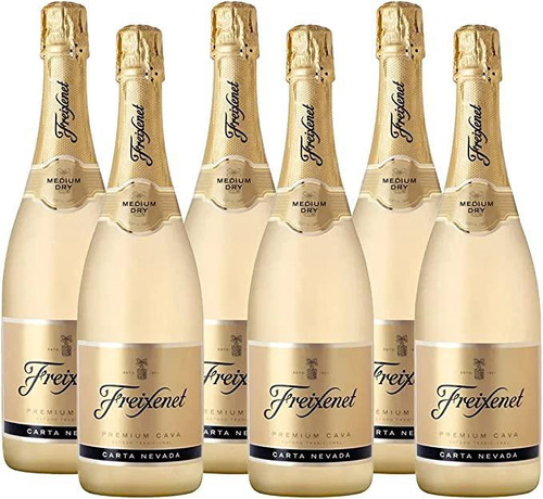 Kit Com 6 Espumantes Carta Nevada 750 Ml Freixenet