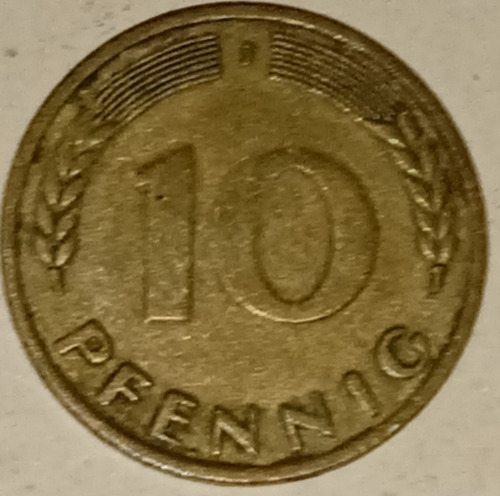 Moneda Alemana De 10 Pennic