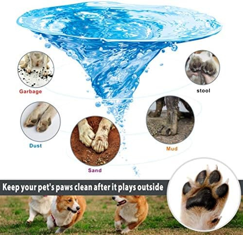 Idepet Taza Limpiadora De Patas De Perro Con Toalla Limpiado