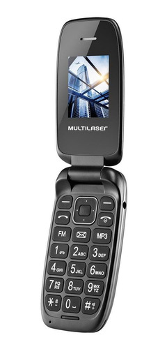 Celular Flip Up Multilaser P9022 Dual Chip Quadriband Preto