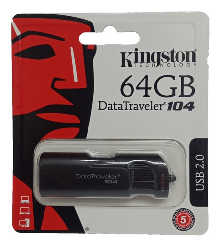 Pendrive Kingston Datatraveler 104 64gb Usb 2.0 Nuevo Sellad