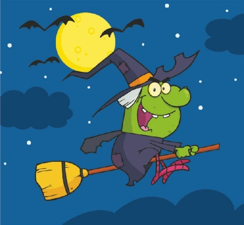 Vectores Halloween Día De Muertos Personajes Brujas V40