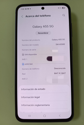 Samsung Galaxy A55 5g De 256 Azul Oscuro (Usado)