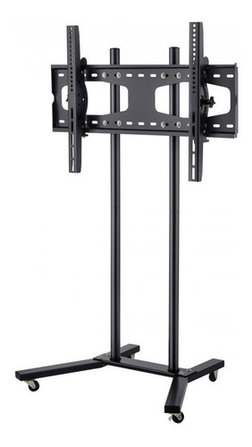 Soporte Steren STV-150 de piso para TV/Monitor de 19" a 83" negro mate