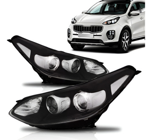 Par Farol Dianteiro Sportage 17 A 19 Manual C Projetor C Led