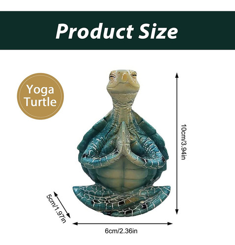 Wpd Tortuga De Yoga, Figurita De Meditación Para