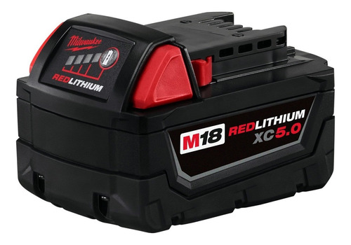 Bateria Milwauke 18v 5,0 Ah M18 Red Lithium Xc 5.0 +66% Xc30