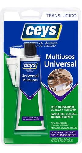Silicon Transparente Anti Moho Multiusos Universal 50ml Ceys