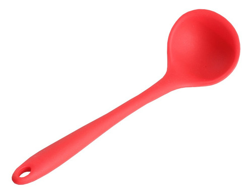 Imagem 3 de 7 de Kit Concha Colher Utensílios De Silicone Vermelho 5 Peças