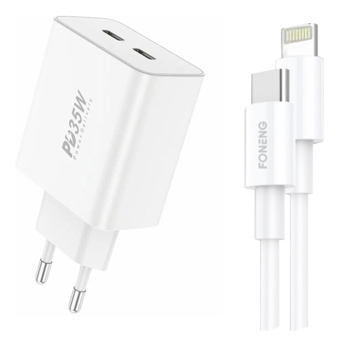 Cargador Foneng Eu50 Cable Usb C Lightning 25w Dimm