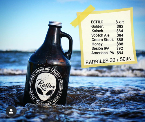 Cerveza Artesanal Kustem (venta Por Mayor En Barriles)