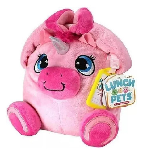 Lanche Pets Bolsa Termica De Pelucia Unicornio Rosa Dtc