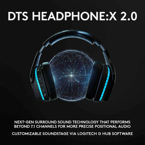 Imagen 5 de 10 de Auricular Gamer Inalambrico Logitech G935 Rgb Sonido 7.1
