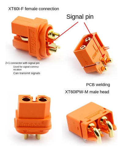 Enchufe De La Serie Xt60i Amass Xt60ie-m Xt60ipw-m, 2 Unidad