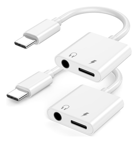 Paquete De 2 Adaptadores De Auriculares Para iPhone 15 Pro M