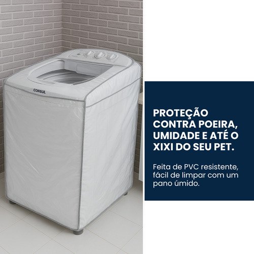 Capa Máquina De Lavar Roupas Pvc Transparente G 12kg À 16kg Ntb
