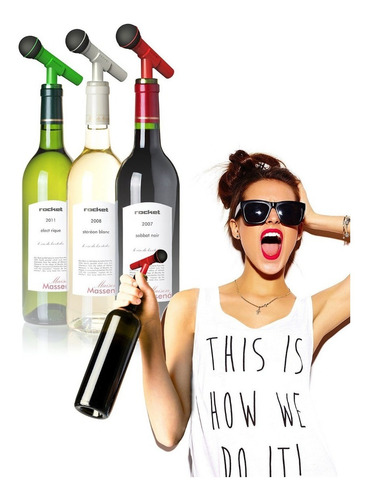 Imagen 2 de 5 de Tapón Para Botellas De Vino Forma De Micrófono (2 Piezas)