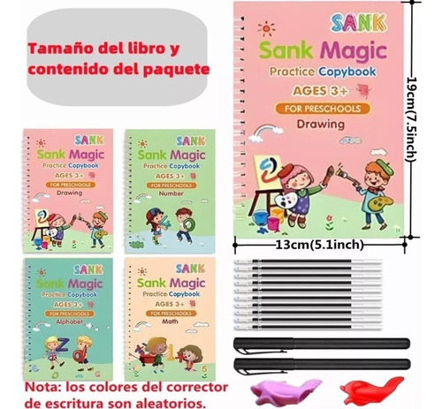 Cuadernos De Caligrafía Reutilizables (4 Piezas)