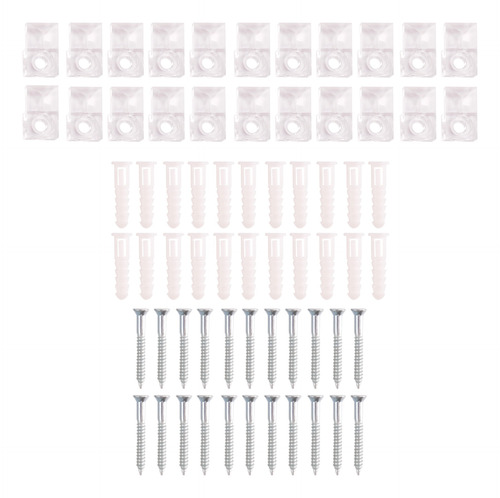Kit De 22 Clips Para Sujetar Espejos, Plástico Transparente,