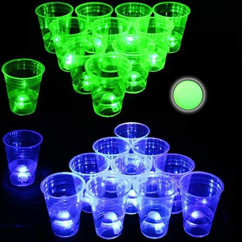 Brillan En La Oscuridad De La Cerveza Pong Set-light Up Pong