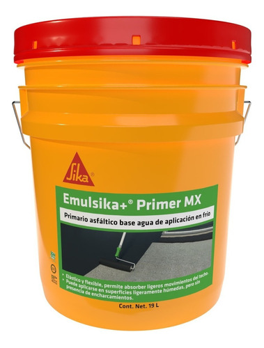 Sika Primario Asfáltico Base Agua Emulsika Primer Mx 19 Lt