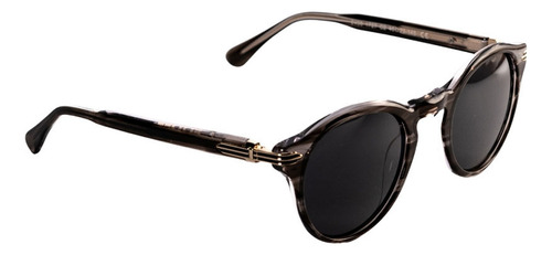 Lentes De Sol Emmet Redondos Unisex Gris Uv400 Polarizados Lente Negro Diseño Redondo