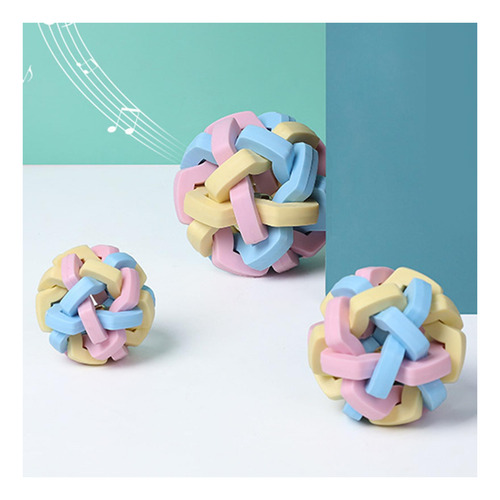 Pelota De Goma Hinchable Colorida Con Campana, Pelotas M