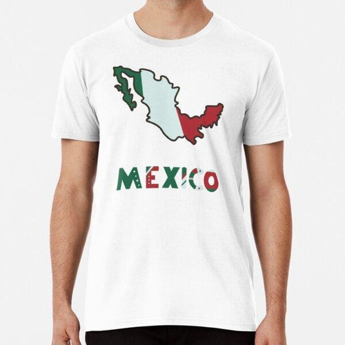 Remera Bandera De Mapa De México Algodon Premium