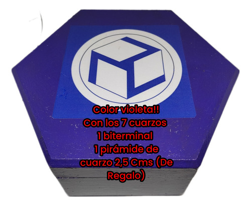 Caja De Reiki 7 Cuarzos Cristal 1 Biterminal,antakarana