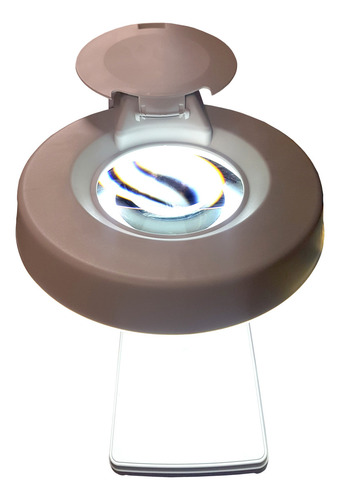 Lampara Luz Led + Lupa X10 | Grande Extensible 80 Cm. - Amplia Base 30x20 Cms. | Profesional Electronica Cosmetologia Varios Usos | Eurotech