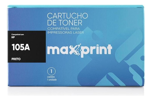 Cartucho De Toner Maxprint Compatível Hp W1105a - 2k Tinta Preto