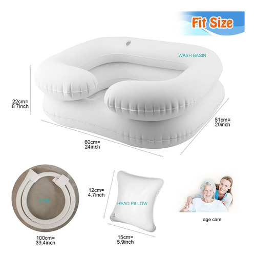 . Lavabo Inflable For Cabello Con Almohada Lavabo De Champú