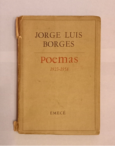 Libro Jorge Luis Borges Poemas 1923-1958 Emecé