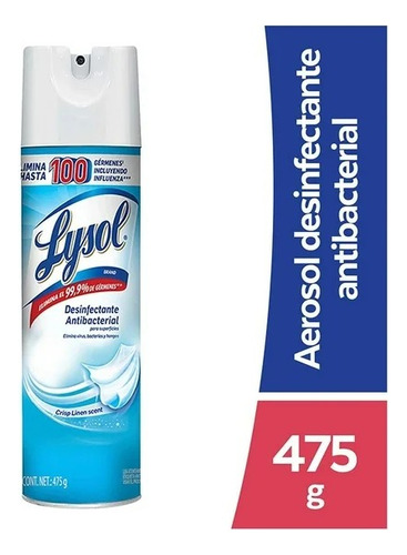 Lysol Desinfectante Antibacterial, Crisp Linen Scent, 475g