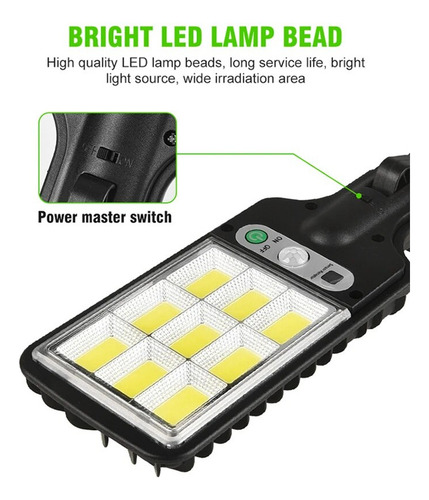 Luz De Calle Solar Al Aire Libre Solar De Alta Potencia 2pcs