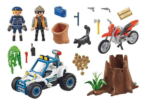Imagen 3 de 5 de Playmobil Policia Vehiculo Todo Terreno 70570 City Action