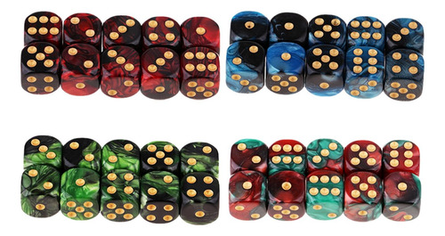 40x Dados De Juego De 6 Lados Dados De 16 Mm Para Enseñar