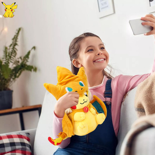 Vakrny Pelúcia Pokémon Pikachu Cosplay Mega Charizard Y