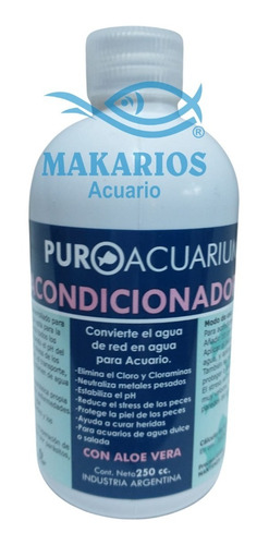 Imagen 4 de 8 de Acondicionador Puro Acuarium Anticloro Acuario Estanque Pecera 250cc