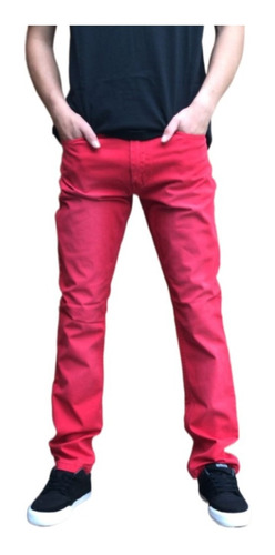 Pantalon Juvenil 5n101-mv14 Rojo Maui And Sons